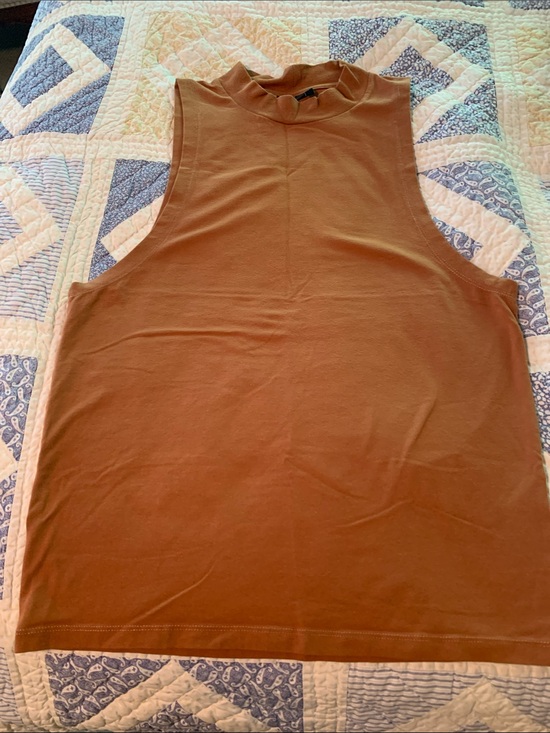 Asos Design Other - ASOS Brown Sleeveless Mock Neck Tank Top